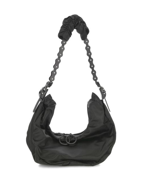 Borsa nera con maniglia superiore arrotolata regolabile Innerraum | HM2BKBKBIKEMETALLIC SILVER/BLACK